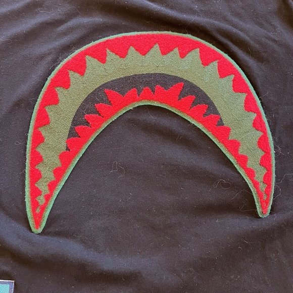 Eternity BC/AD Men Black Drip Embroidered 3D SHARK MOUTH Logo Tshirt Xl Cotton - Picture 4 of 12